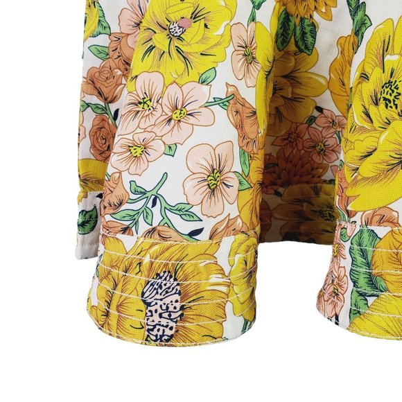 La' Ros Poppy Belted Peplum Mini Pocket Button-up Collared Dress, Sz S - Picture 10 of 12